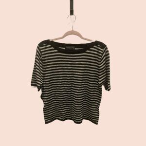 Striped Silk Knit Top
